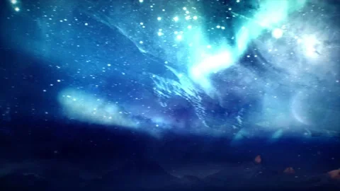Alien planet. Night sky milky way galaxy. this is animated. Stock Footage 164175166