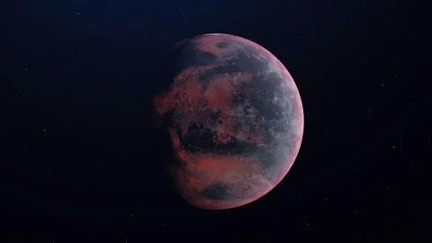 Alien Planet in the outer space - 3D Rendered 스톡 사진