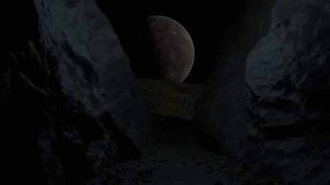 Alien Planet Reveal Stock Footage 80091383