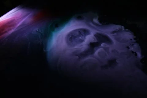 Alien Planet for space made of ink and paint Stock Illustration