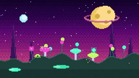 Alien planet with two moons Vídeos de archivo 348648104