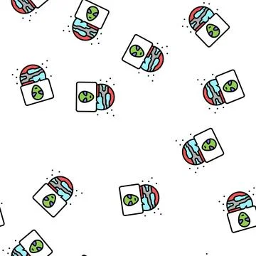 Alien planet vector seamless pattern Stockillustratie