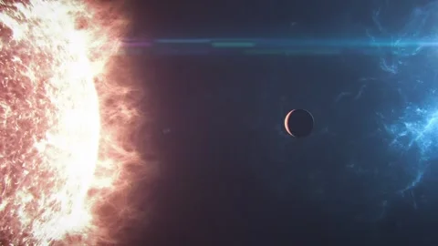 Alien planet very close to the star Stock-Footage 240453288