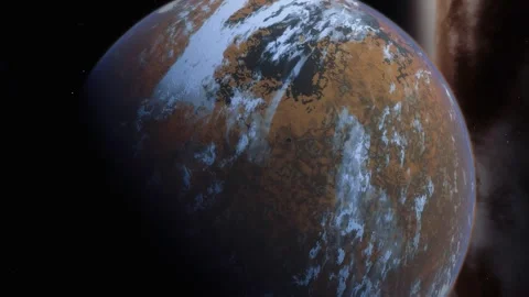 Alien Planet, Zoom Out in Space 4K Stock Footage 242506500
