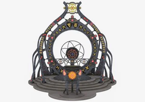 Alien portal. Stock Illustration