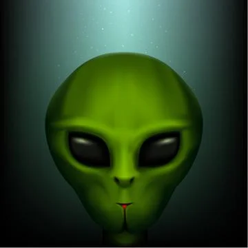 The alien portrait Stock Illustration