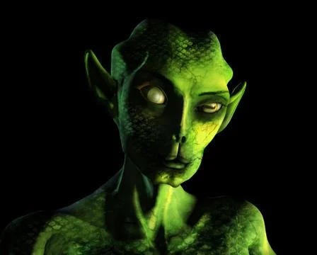 Alien Portrait Illustrazione stock