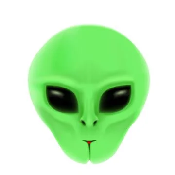 The alien portrait white bk Stock Illustration