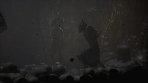 Alien priests in a fantasy magic scene 02 Stock Footage 235775124