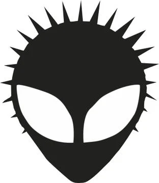 Alien punk in vector Stock Illustration