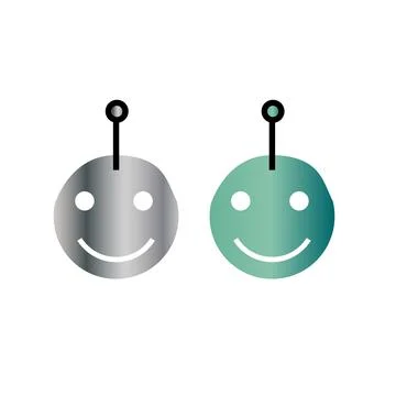 Alien robot icon Illustrazione stock