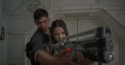  Alien: Romulus (2024) Alien: Romulus (2024) Archie Renaux as Tyler Cailee... Stock Photos