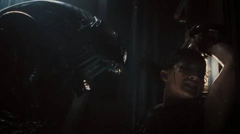  Alien: Romulus (2024) Alien: Romulus (2024) Xenomorph Cailee Spaeny as Ra... Stock Photos