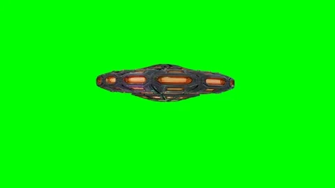Alien saucer spacecraft for an alien abduction movie scene 4K Stock Footage 336916469