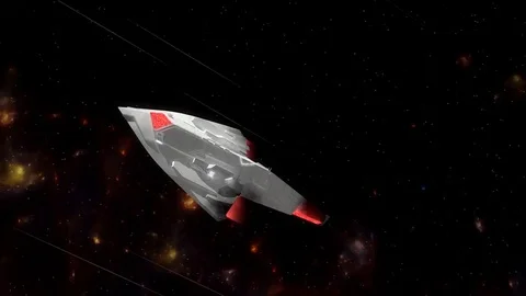 Alien sci-fi spaceship Stock Footage 73370022