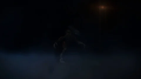 Alien sculpture 3d render animation Video stock 105381391