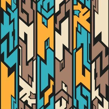 Alien seamless pattern Stock Illustration