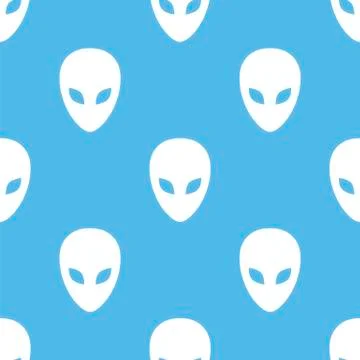 Alien seamless pattern Stockillustratie