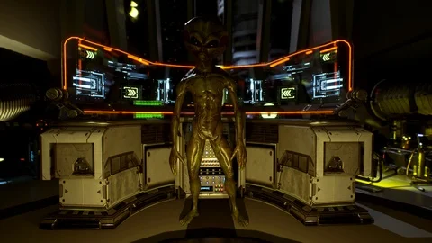 Alien Sends a Powerful Transmission Across Space Stock Footage 103686128