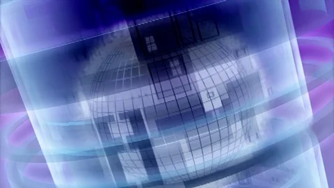 Alien sf sphere blue form Stock Footage 89990378