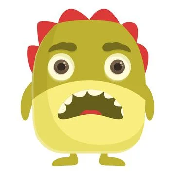 Alien shock icon cartoon vector. Troll baby Stock Illustration