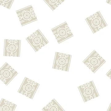Alien sight glyph seamless pattern Illustrazione stock