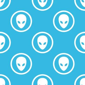 Alien sign blue pattern Illustrazione stock
