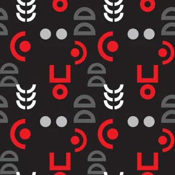 Alien signs seamless pattern Stock Illustration