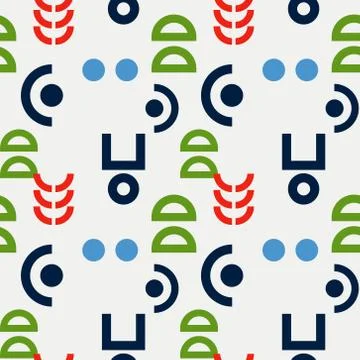 Alien signs seamless pattern Stock Illustration