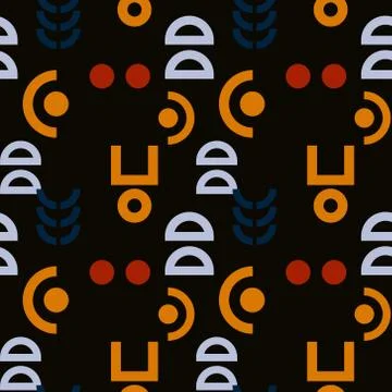 Alien signs seamless pattern Stock Illustration