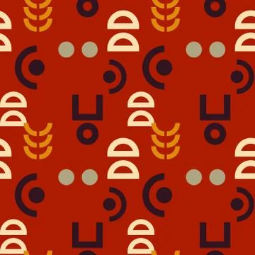 Alien signs seamless pattern Stock Illustration