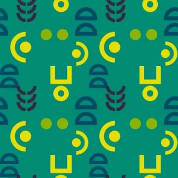 Alien signs seamless pattern Stock Illustration