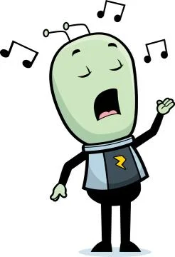 Alien Singing Stock Illustration