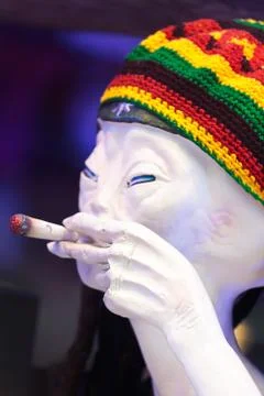Alien smoking weed Stock Photos