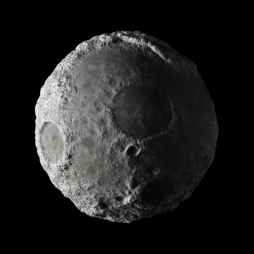 Alien Solar system planet on black background 3d rendering. Ilustración de archivo