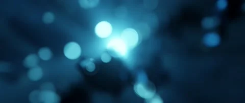 Alien space construct bokeh blur blue light backdrop seamless loop Stock Footage 150464828