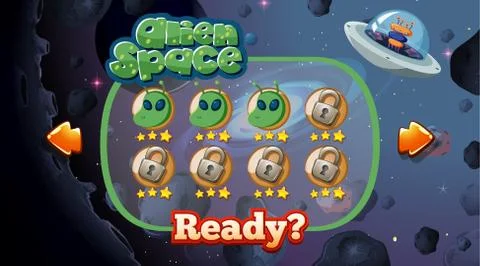 Alien space game background 스톡 일러스트