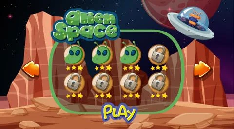 Alien space game background 스톡 일러스트