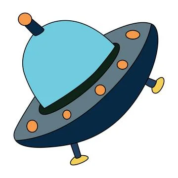 Alien space rocket UFO vector illustration Stock Illustration