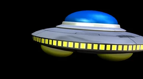 Alien Space Ship 3D Animation Stock Footage 40153144