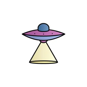 Alien, space, ufo color gradient vector icon Stock Illustration