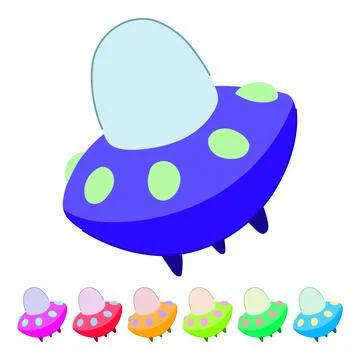 Alien spacecraft flying saucer representing extraterrestrial travel concept.. Stock Illustration
