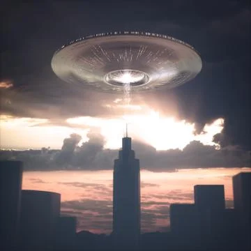 Alien Spacecraft Science Fiction Stock Illustration