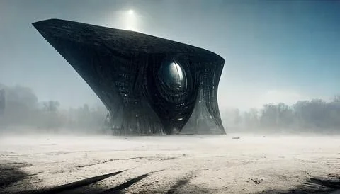 Alien Spacecraft Technology, Science Fiction, Space ship Stock Illustration