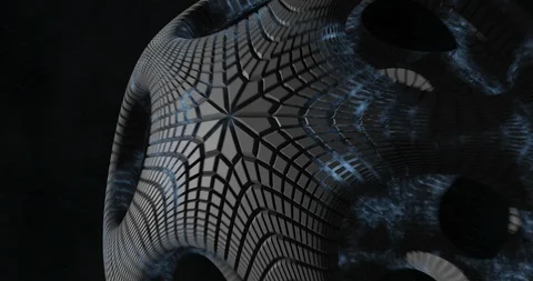 Alien Spaceship Deep Space Fly-by (2160p 25fps) Stock Footage 107535028