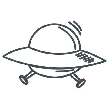 Alien spaceship icon Stock Illustration