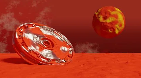 Alien spaceship Stock Illustration