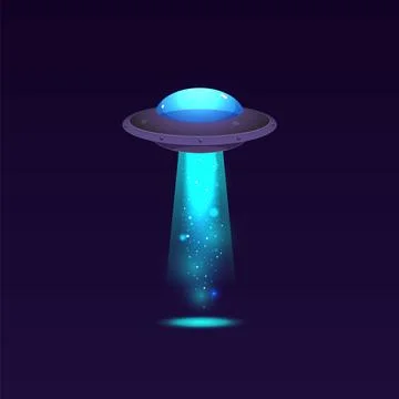 Alien spaceship. Stock Illustration