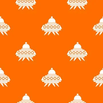 Alien spaceship pattern seamless Stock Illustration