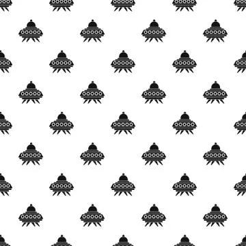 Alien spaceship pattern vector Stock Illustration